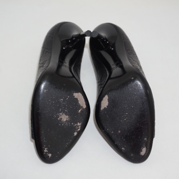 ❌SOLD❌Gucci Guccissima Peep Toe Pumps Size 36.5 - Picture 5 of 6